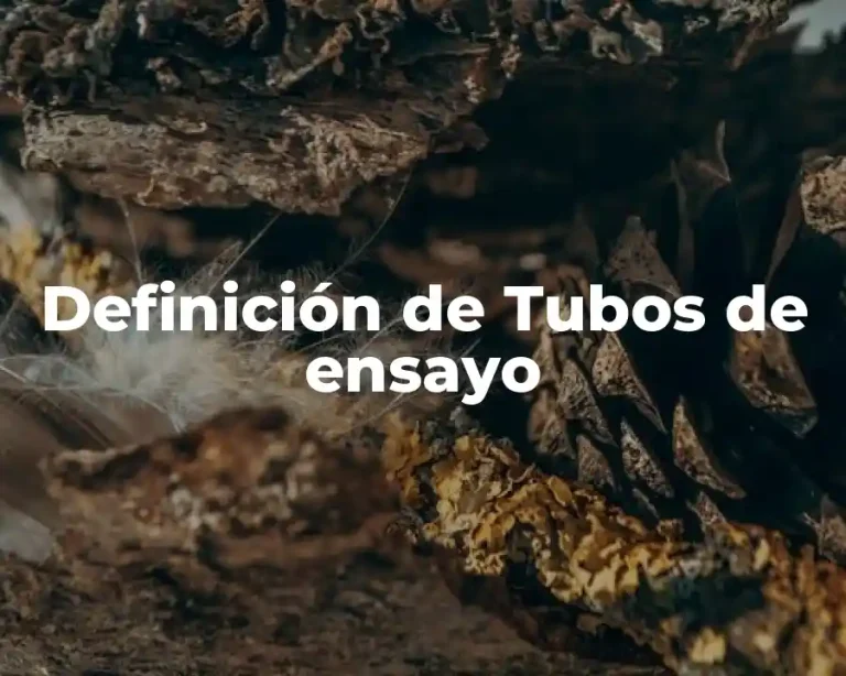 Definición de Tubos de ensayo