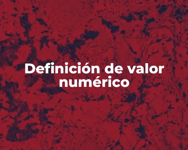 Definición de valor numérico