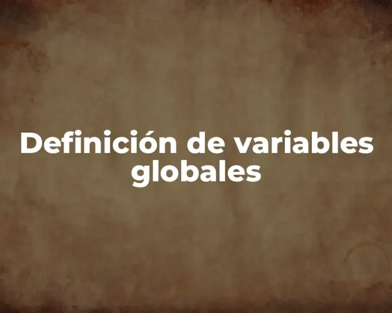 Definición de variables globales