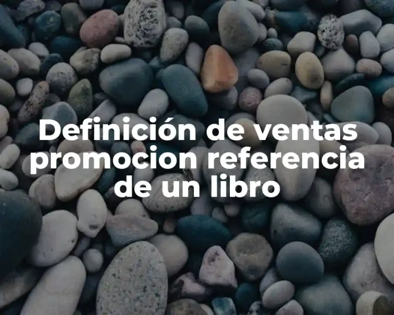Definición de ventas promocion referencia de un libro