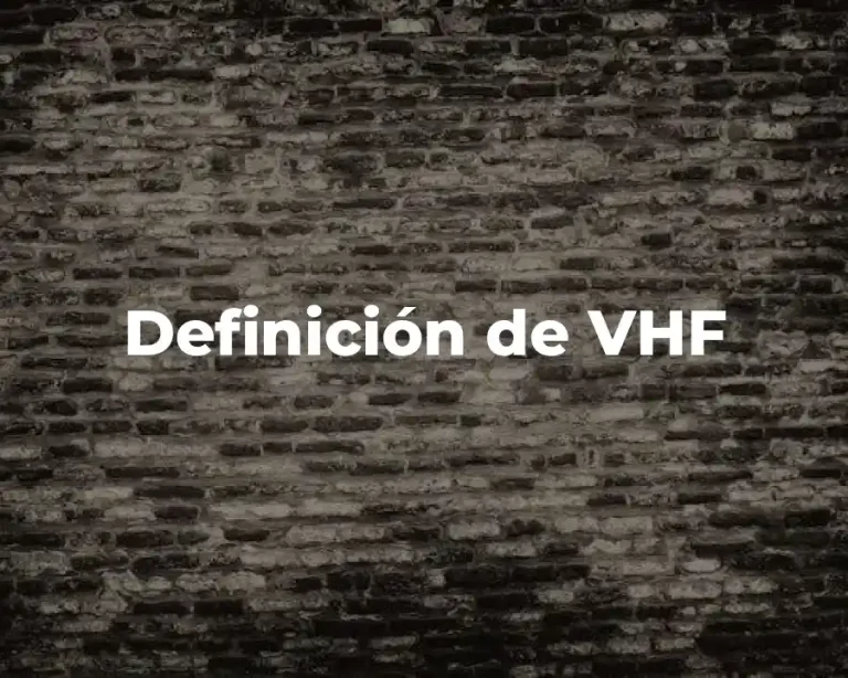 Definición de VHF