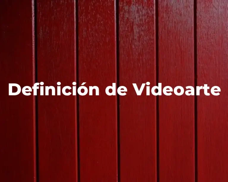 Definición de Videoarte