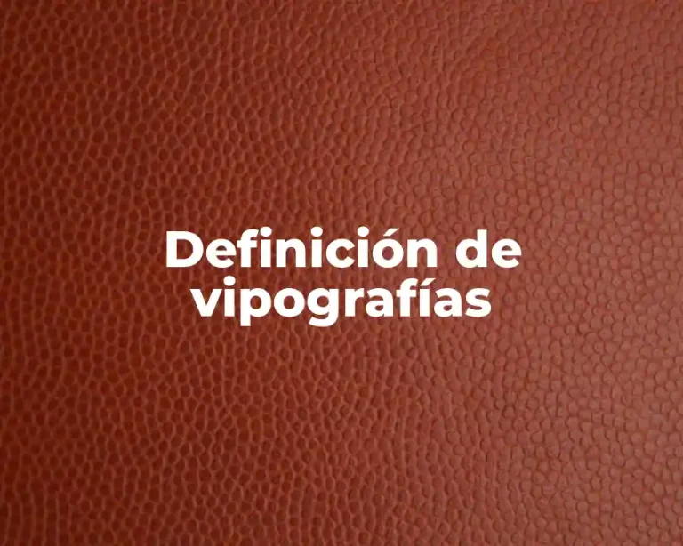 Definición de vipografías