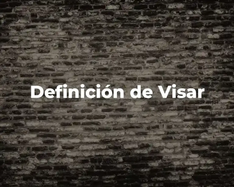 Definición de Visar