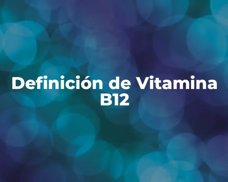 Definición de Vitamina B12