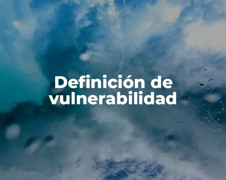 Definición de vulnerabilidad