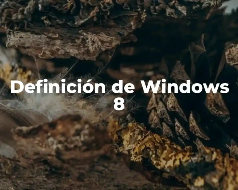 Definición de Windows 8
