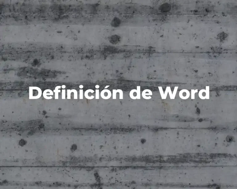 Definición de Word