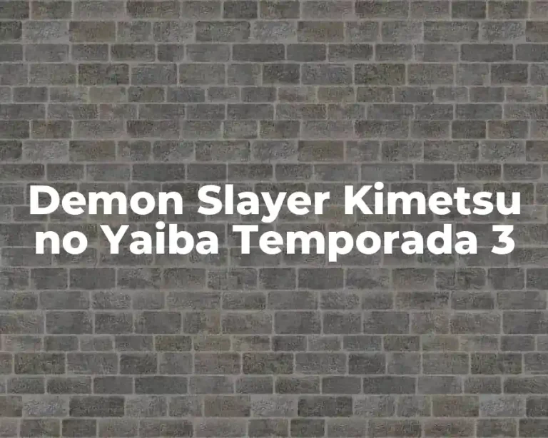 Demon Slayer Kimetsu no Yaiba Temporada 3