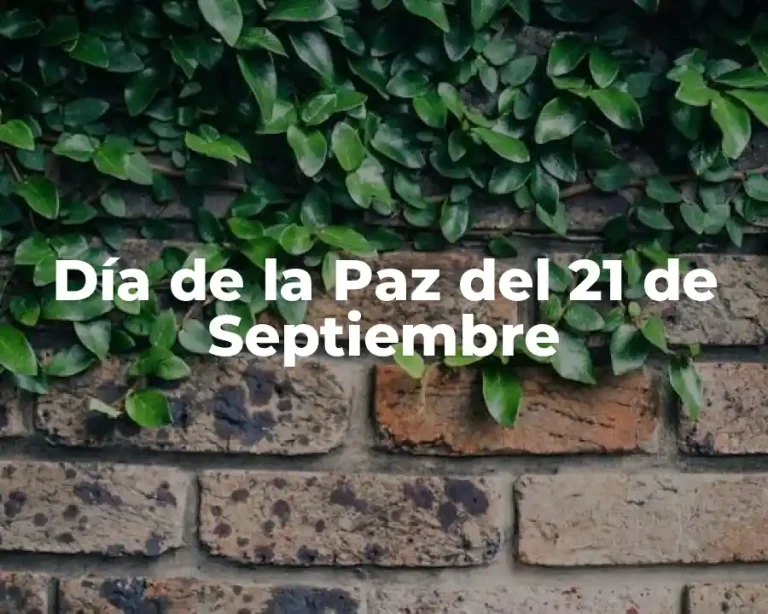 Día de la Paz del 21 de Septiembre