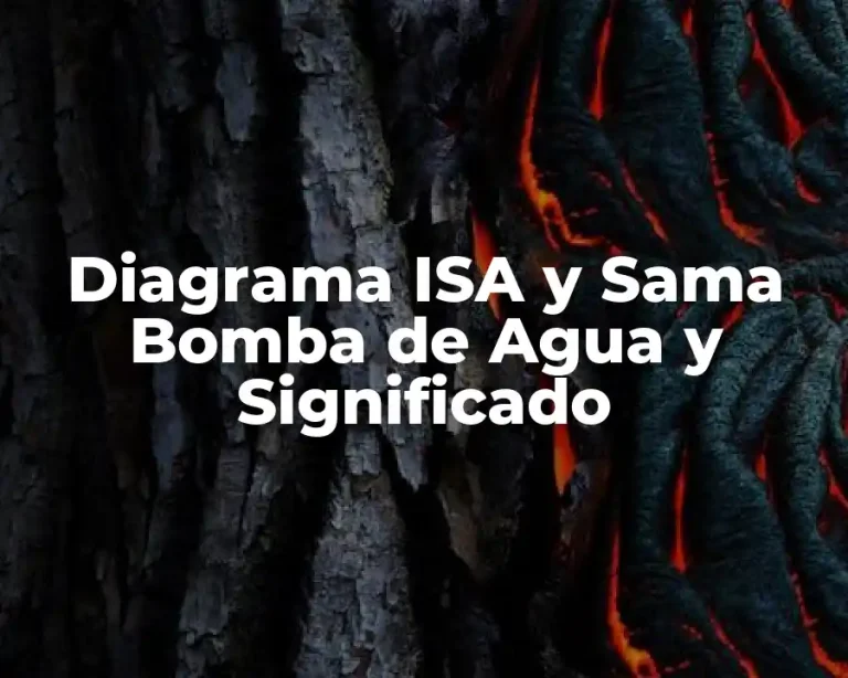 Diagrama ISA y Sama Bomba de Agua y Significado