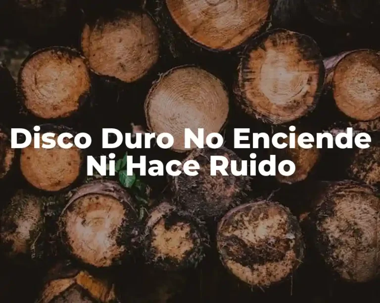 Disco Duro No Enciende Ni Hace Ruido