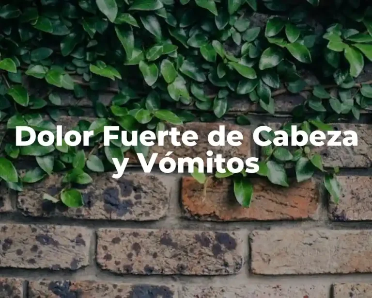 Dolor Fuerte de Cabeza y Vómitos