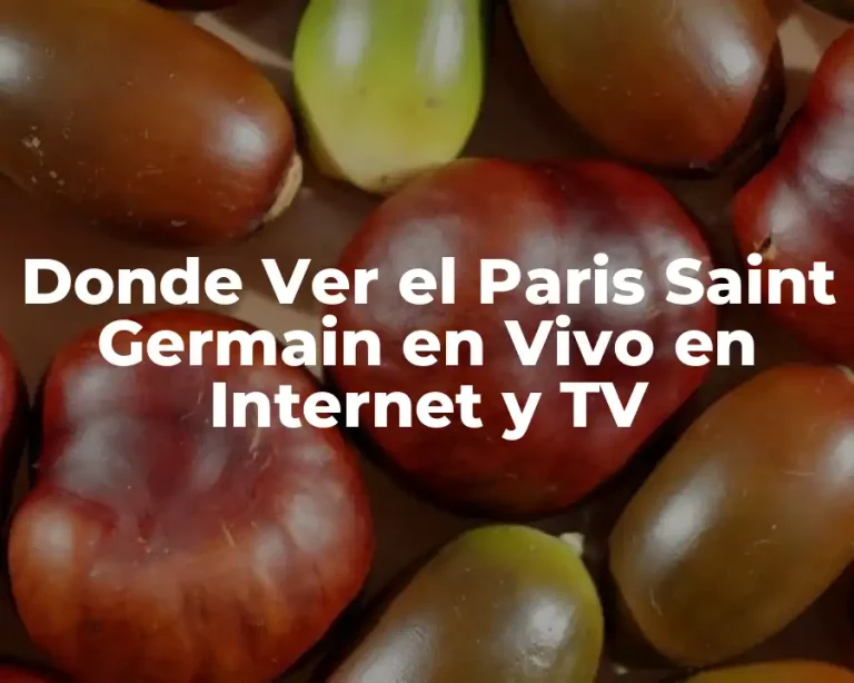 Donde Ver el Paris Saint Germain en Vivo en Internet y TV