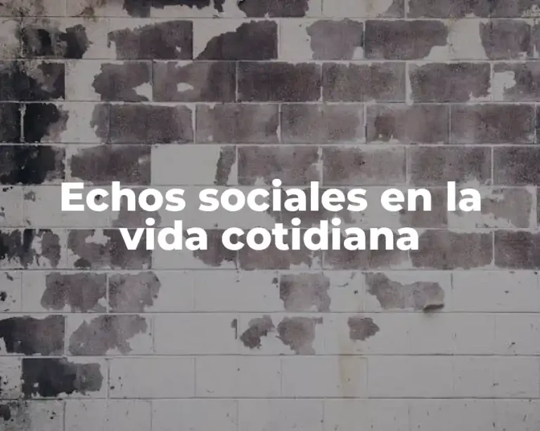 Echos sociales en la vida cotidiana
