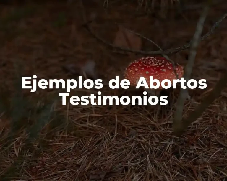 Ejemplos de Abortos Testimonios