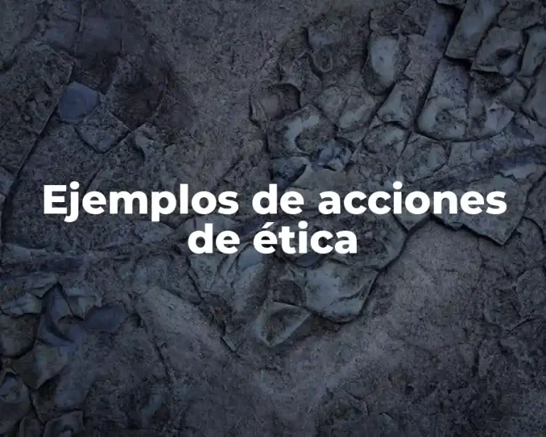 Ejemplos de acciones de ética