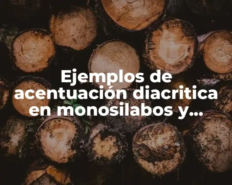 Ejemplos de acentuación diacritica en monosilabos y Significado
