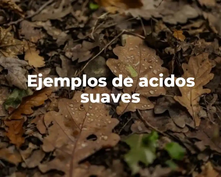 Ejemplos de acidos suaves