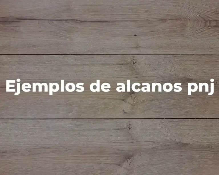 Ejemplos de alcanos pnj