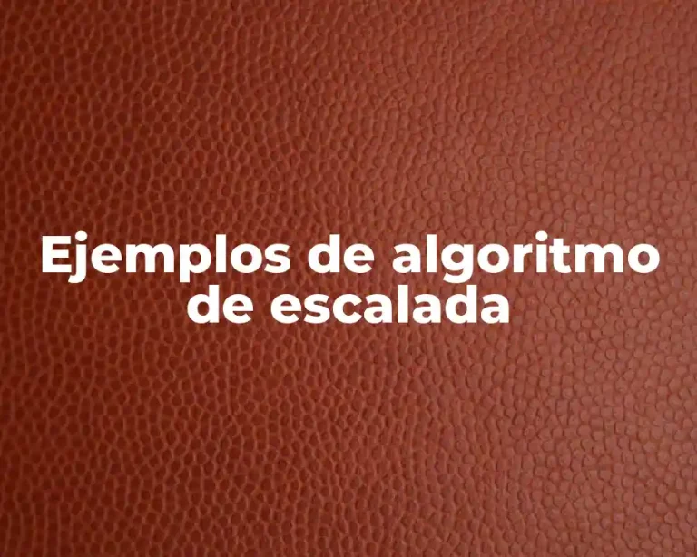 Ejemplos de algoritmo de escalada