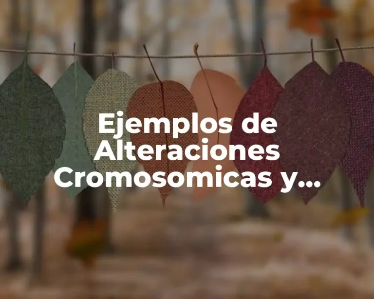 Ejemplos de Alteraciones Cromosomicas y Significado