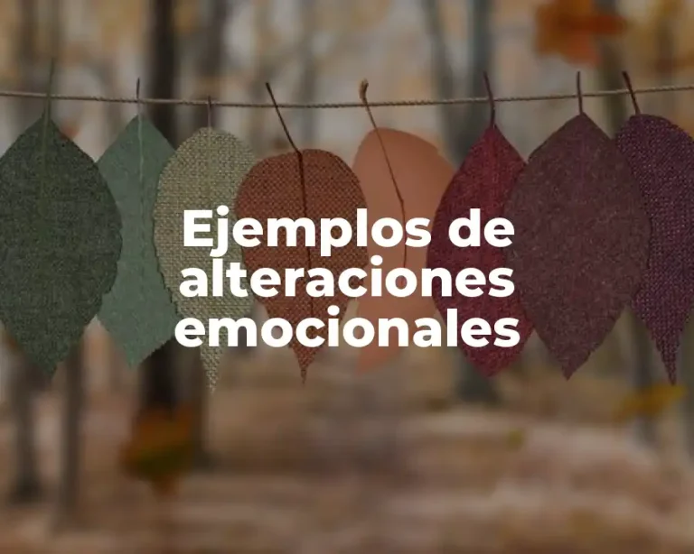 Ejemplos de alteraciones emocionales