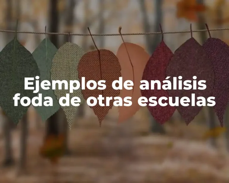 Ejemplos de análisis foda de otras escuelas