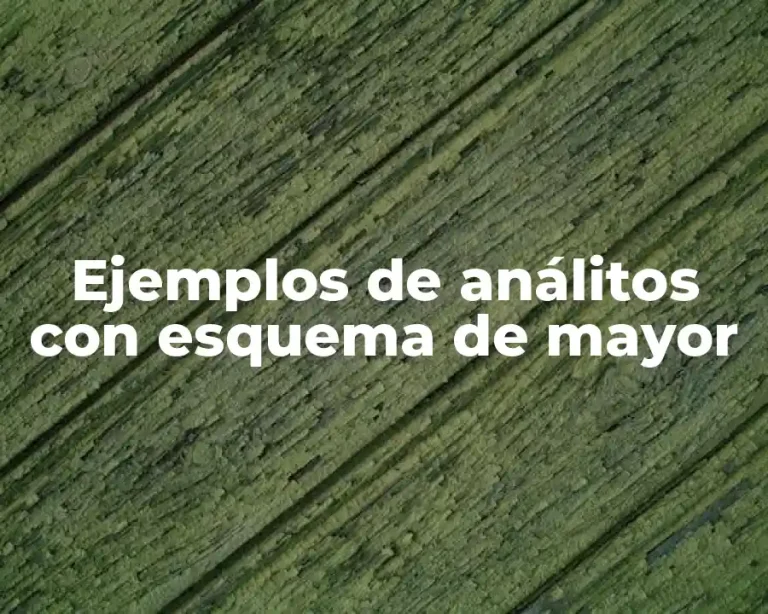 Ejemplos de análitos con esquema de mayor