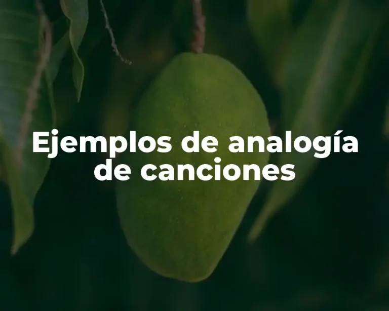 Ejemplos de analogía de canciones