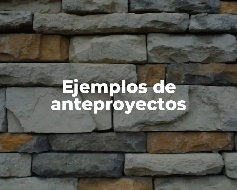 Ejemplos de anteproyectos