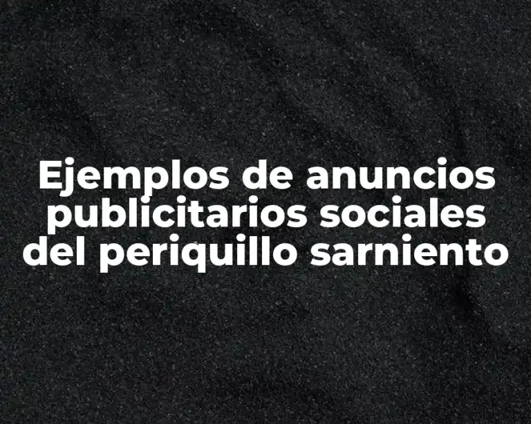 Ejemplos de anuncios publicitarios sociales del periquillo sarniento