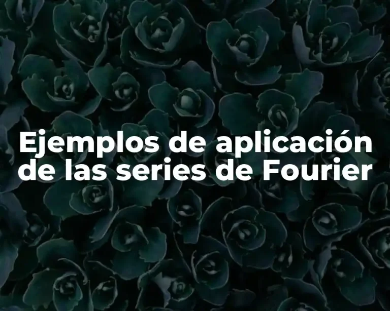 Ejemplos de aplicación de las series de Fourier