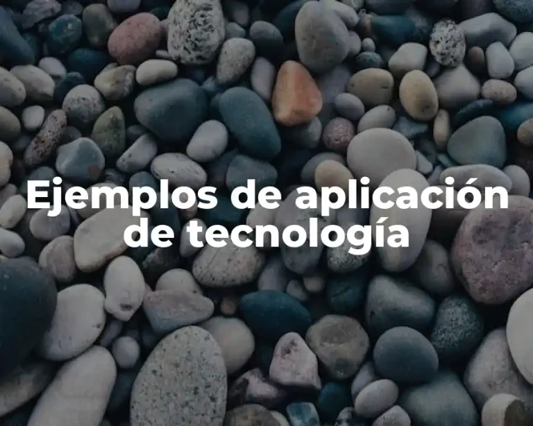 Ejemplos de aplicación de tecnología