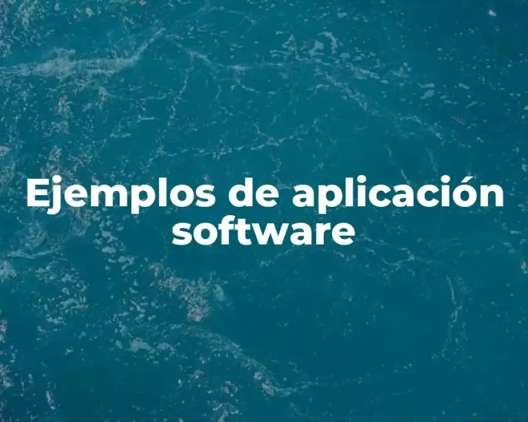 Ejemplos de aplicación software