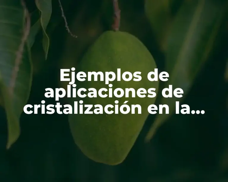 Ejemplos de aplicaciones de cristalización en la industria