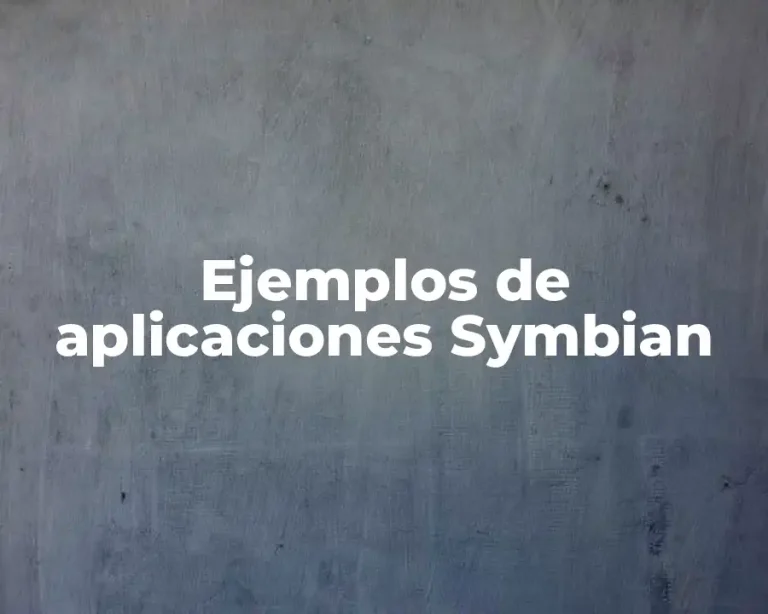 Ejemplos de aplicaciones Symbian
