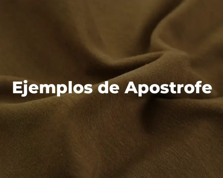 Ejemplos de Apostrofe