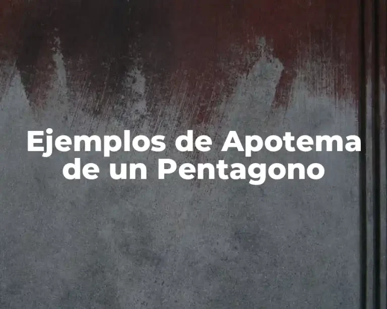 Ejemplos de Apotema de un Pentagono