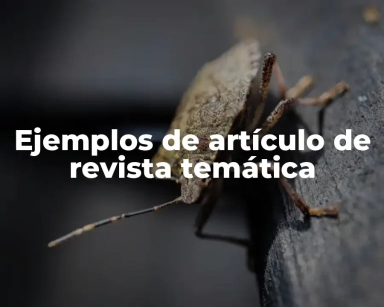 Ejemplos de artículo de revista temática