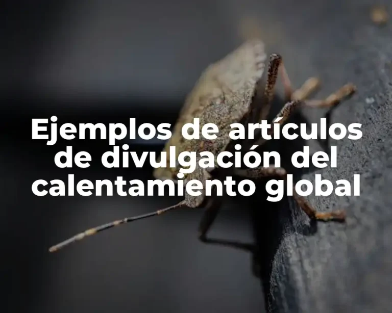 Ejemplos de artículos de divulgación del calentamiento global
