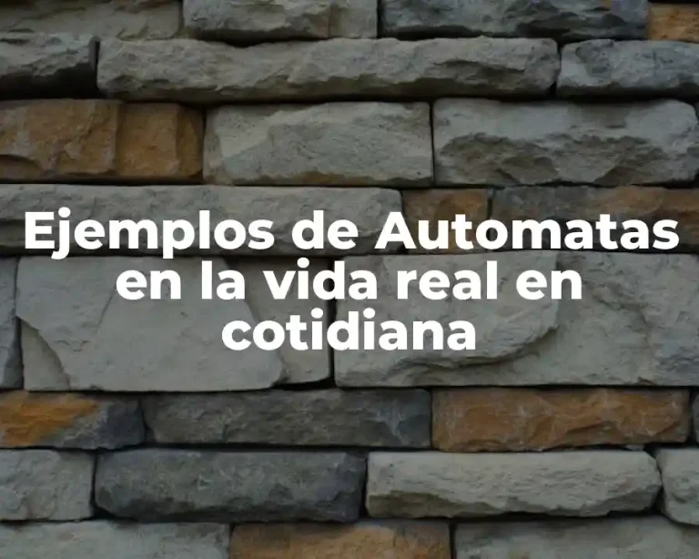 Ejemplos de Automatas en la vida real en cotidiana
