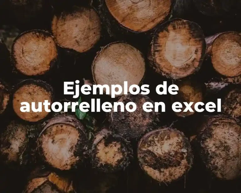Ejemplos de autorrelleno en excel