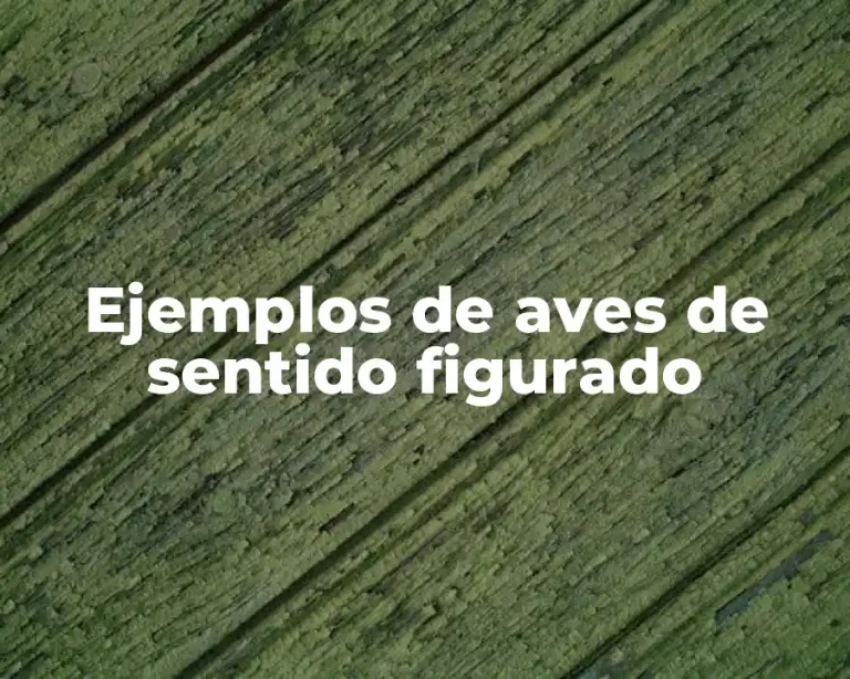 Ejemplos de aves de sentido figurado