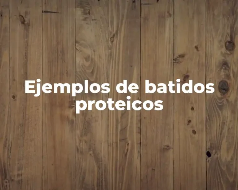 Ejemplos de batidos proteicos