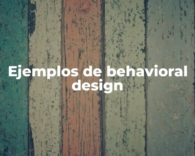 Ejemplos de behavioral design