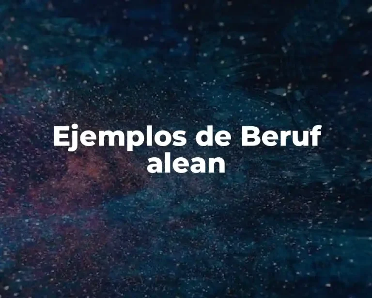 Ejemplos de Beruf alean