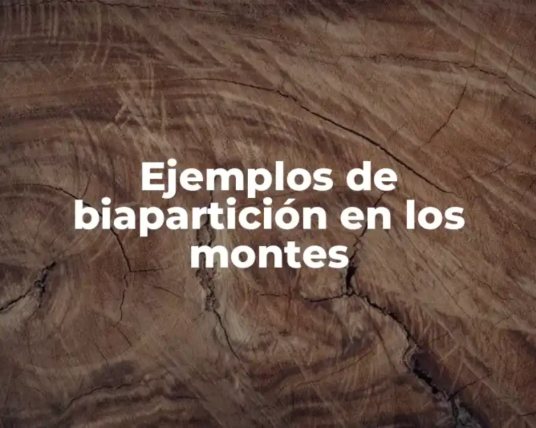 Ejemplos de biapartición en los montes
