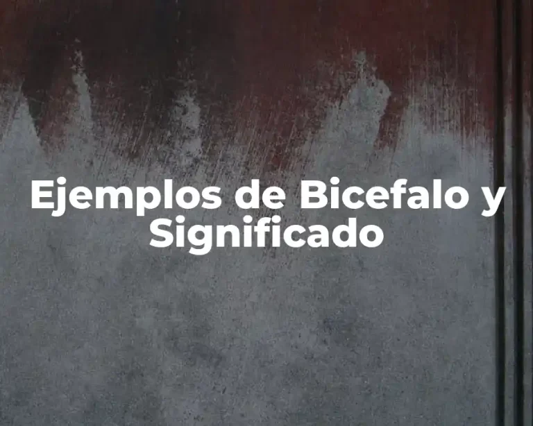 Ejemplos de Bicefalo y Significado