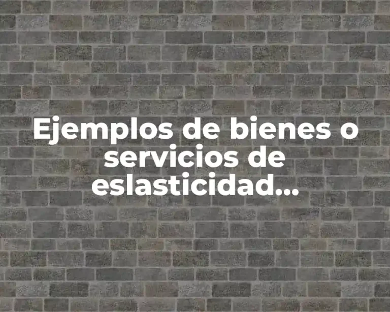 Ejemplos de bienes o servicios de eslasticidad perfectamente inelastica